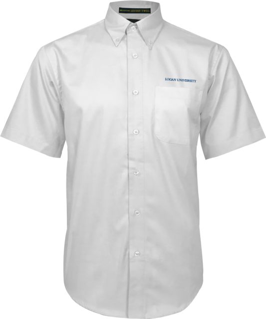 Logan Twill Button Down Short Sleeve Primary Logo - ONLINE ONLY