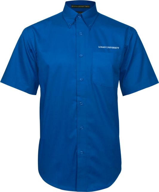 Logan Twill Button Down Short Sleeve Primary Logo - ONLINE ONLY