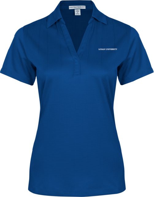 Logan Womens Performance Fine Jacquard Polo Primary Logo - ONLINE ONLY