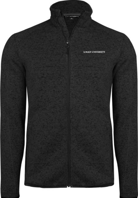 Logan Heather  Sweater Fleece Jacket Primary Logo - ONLINE ONLY