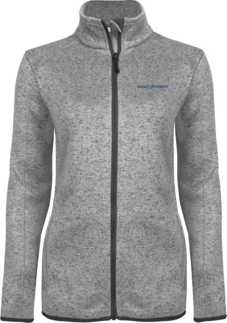 Logan Womens Heather Fleece Jacket Primary Logo - ONLINE ONLY