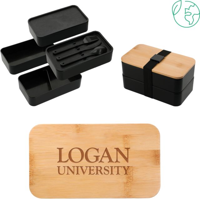 Logan Stackable Bamboo Fiber Bento Box Primary Stacked Engraved - ONLINE ONLY